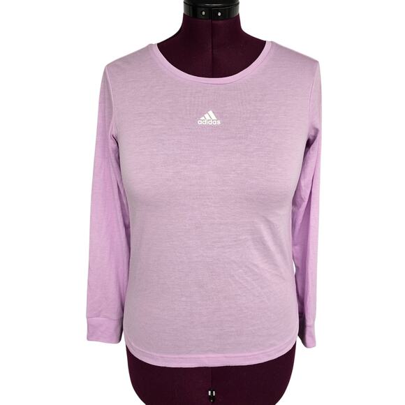 Women's Adidas "Aeroready" Lavender Long Sleeve Athletic Top | Size Small - Picture 1 of 11